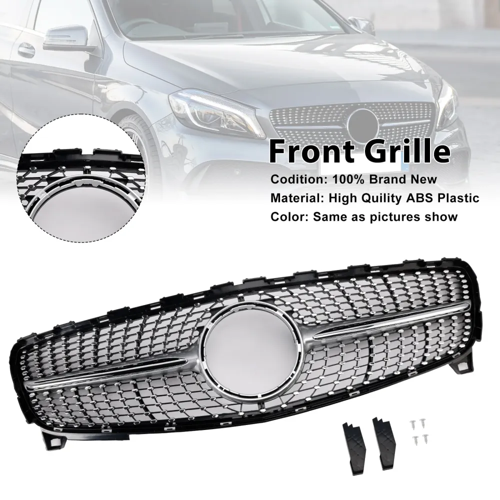 2016 2017 2018 -KLASSE MERCEDES-BENZ W176 Diamant støtfangergrill foran