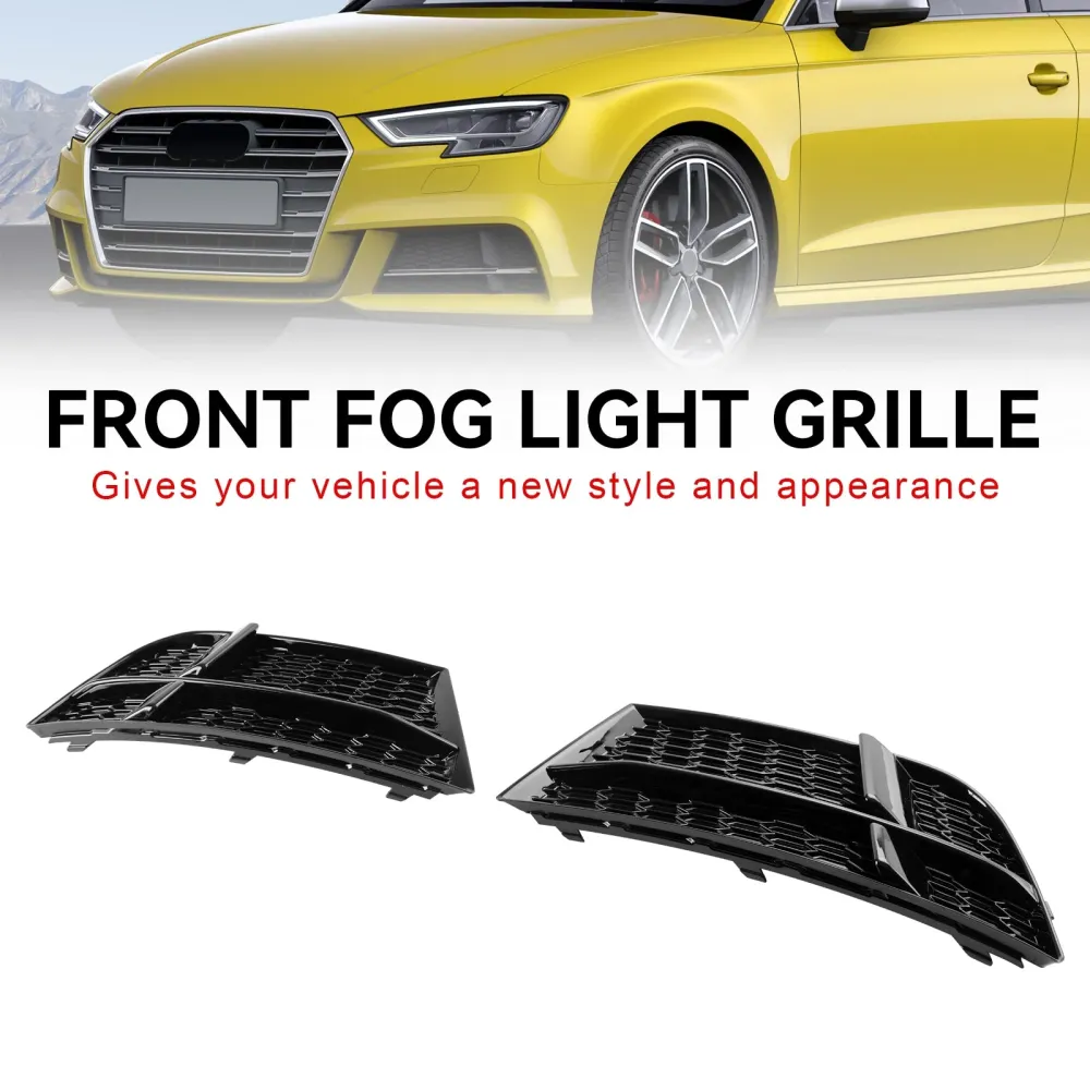 2016.05-2020 Audi A3 8V S-Line Sedan/Sportback/Convertible S3 Front Tog Light Cover Bezel Grill Grille