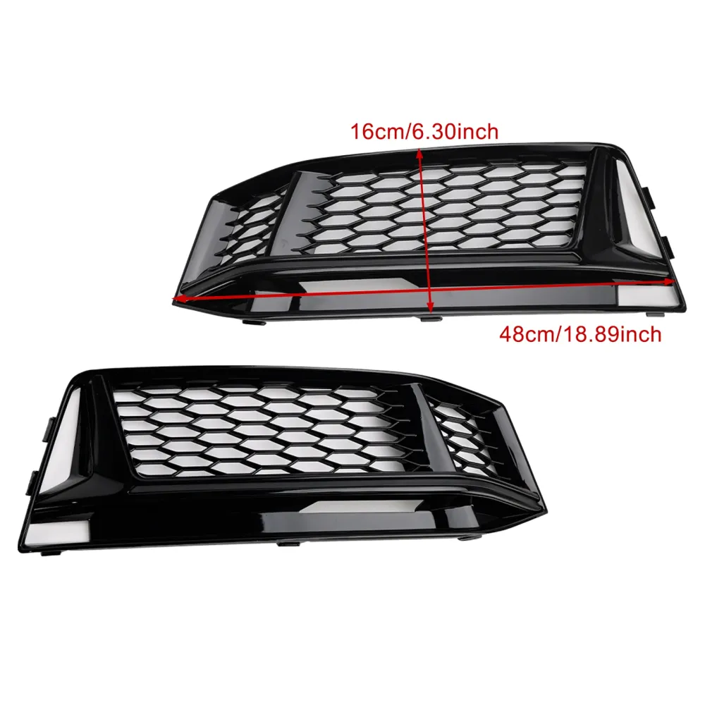 2016-2018 Audi A4 B9 S-Line S4 2PCS Tog Light Cover Grille Grill
