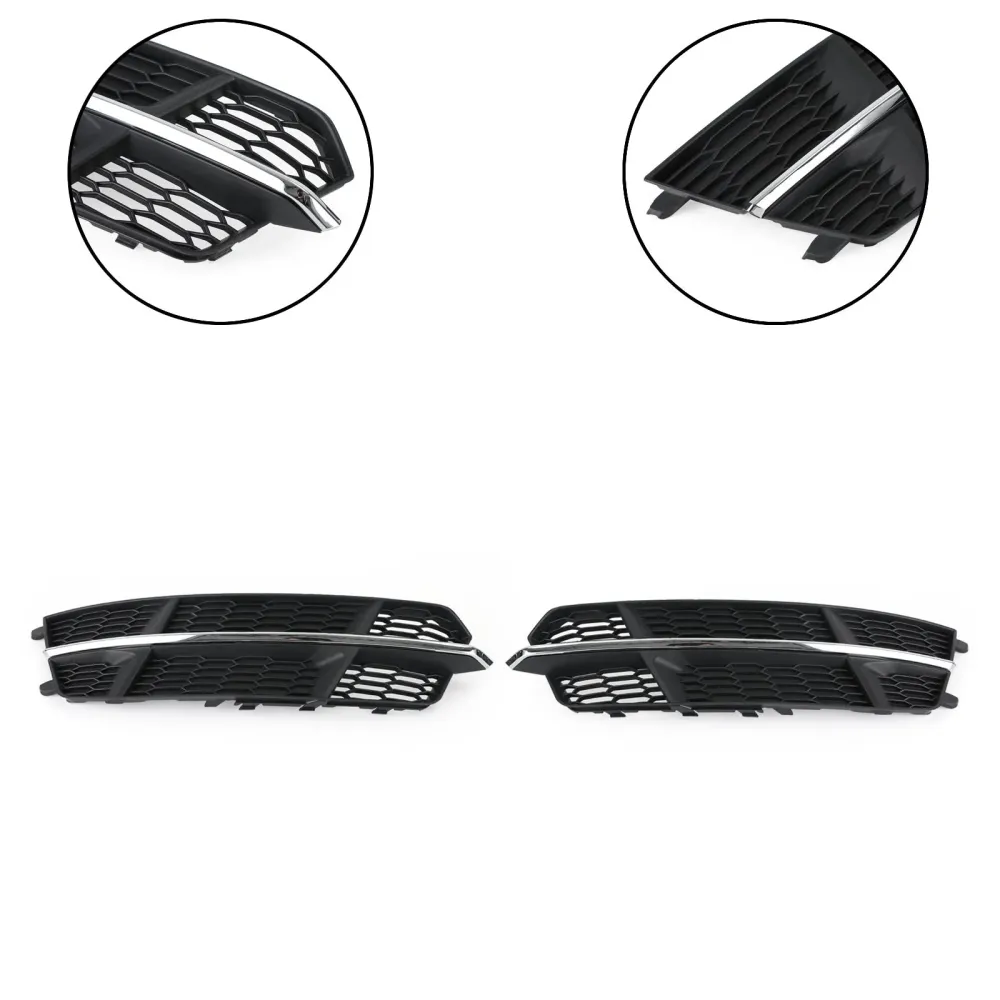 2016-2018 Audi A6 C7 S-Line Front Bumper Nedre grill Grill Black Chrome