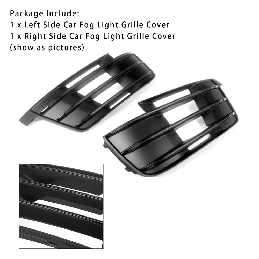 2016-2019 Audi Q7 S-Line 2x Original Car Front Bumper Fog Light Grilles 4M0807681D 4M0807682D