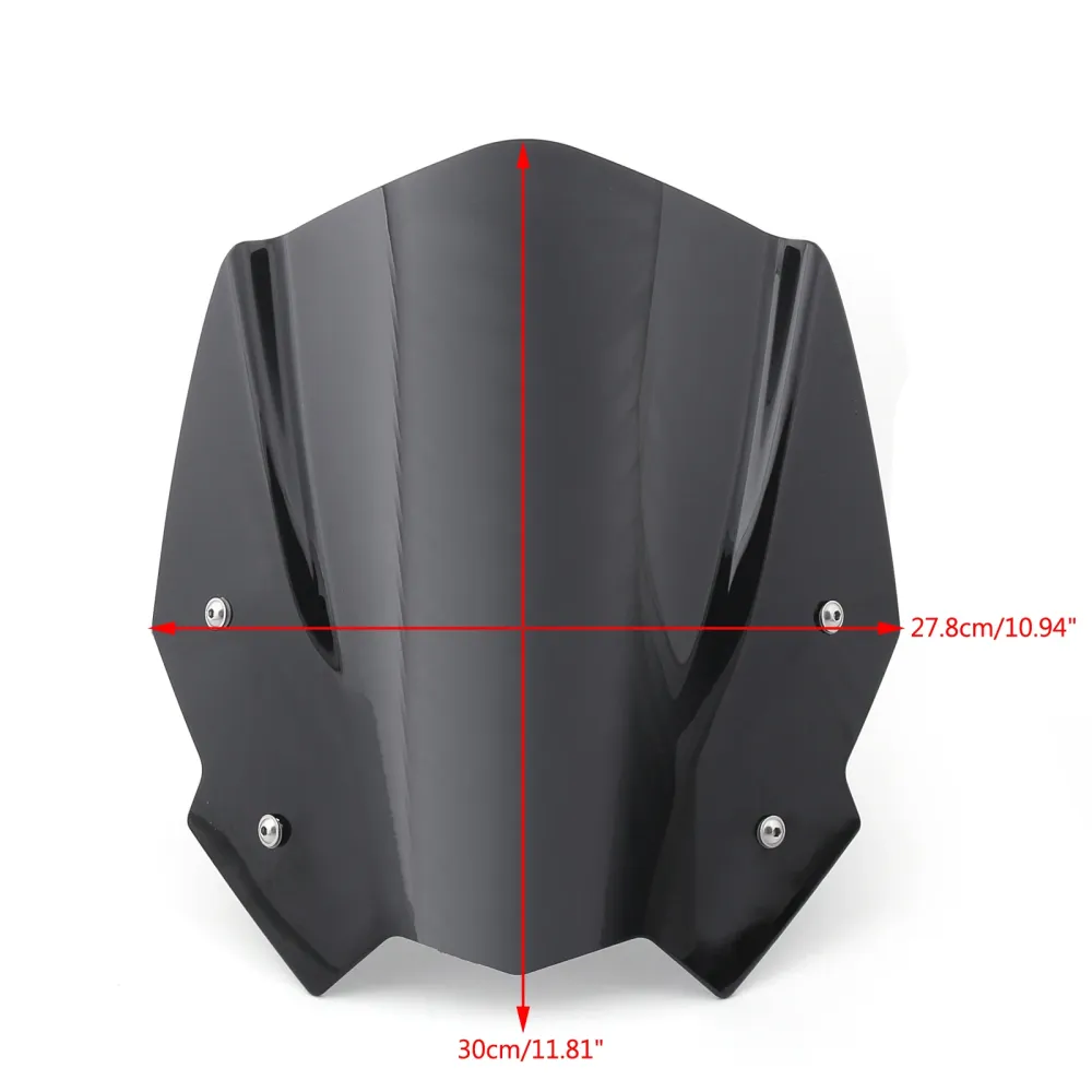 2017-2018 BMW G310R Motobike ABS plast frontrute frontrute svart generisk