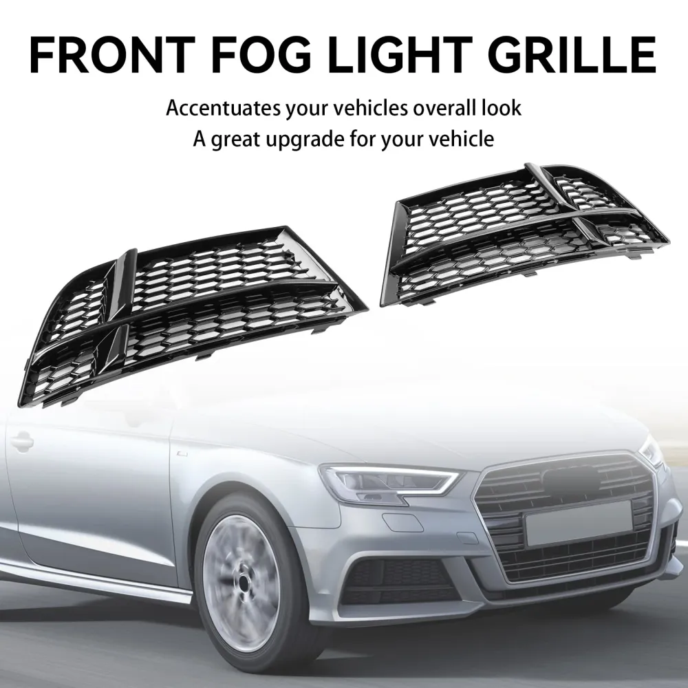 2017-2019 Audi A3 8V S-Line Sedan/Sportback/Convertible S3 Front Tog Light Cover Bezel Grille Grill