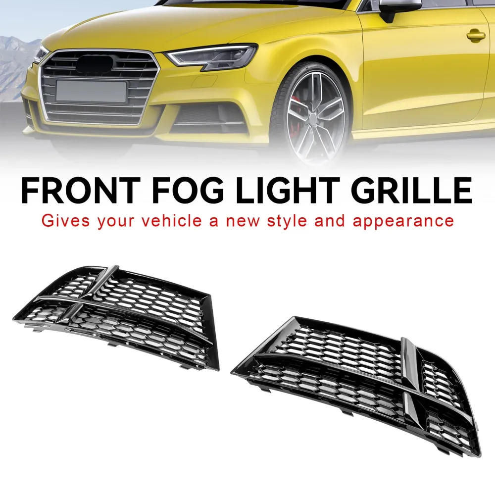 2017-2019 Audi A3 8V S-Line Sedan/Sportback/Convertible S3 Front Tog Light Cover Bezel Grille Grill