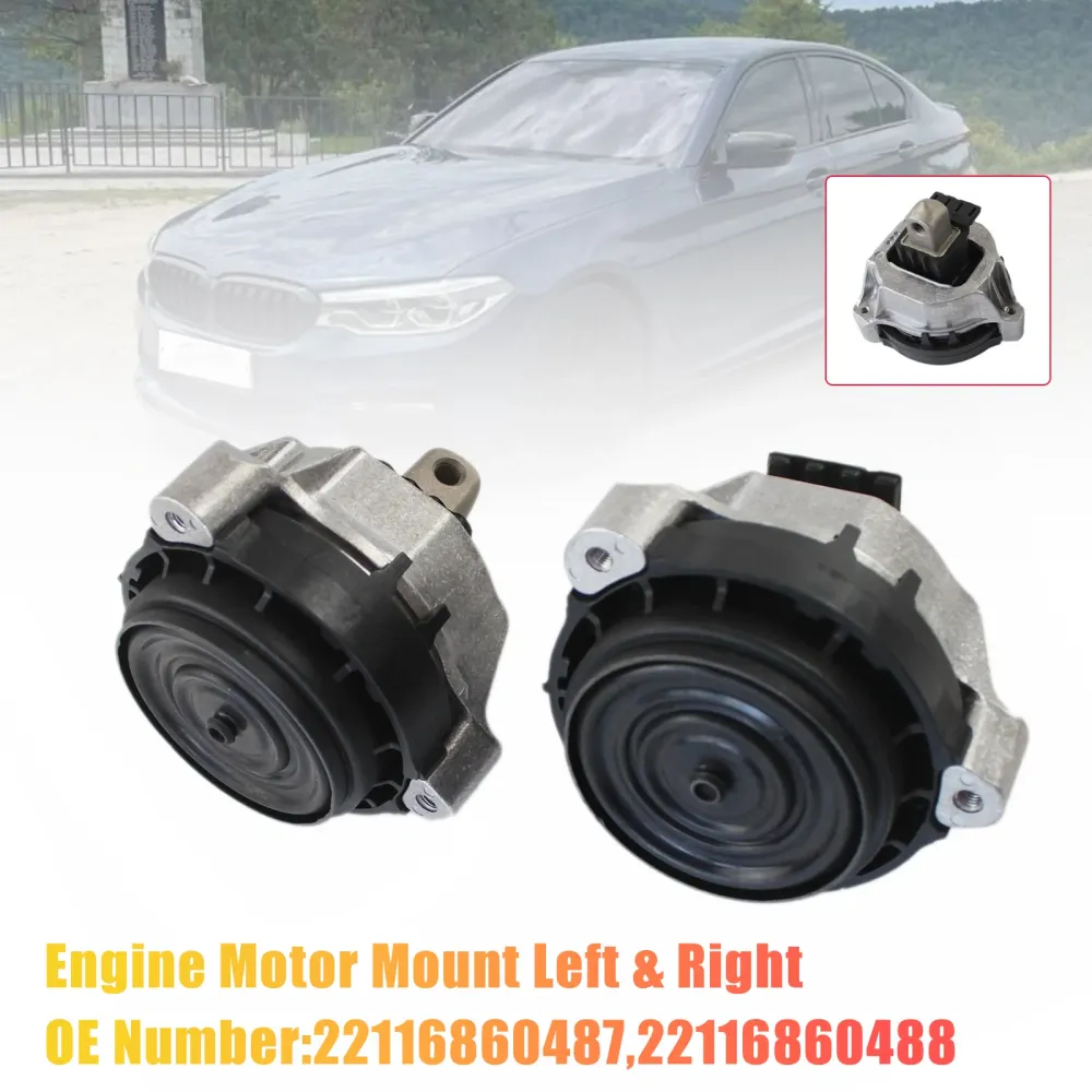 2017-2019 BMW 530i 2.0L 2Pcs Engine Motor Mount Left & Right 22116860487