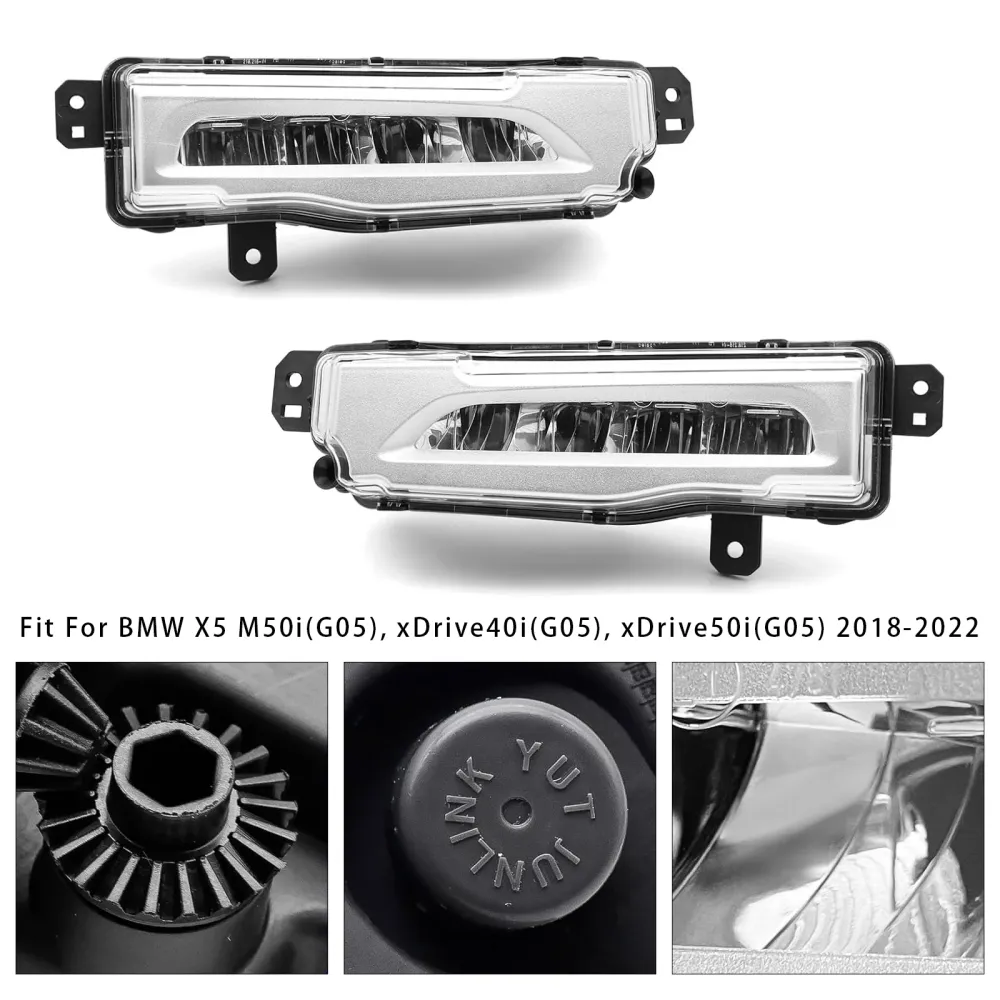 2018-2022 BMW X5 G05 PAR LED FRONT BUMPER TOW Lights 63177406365