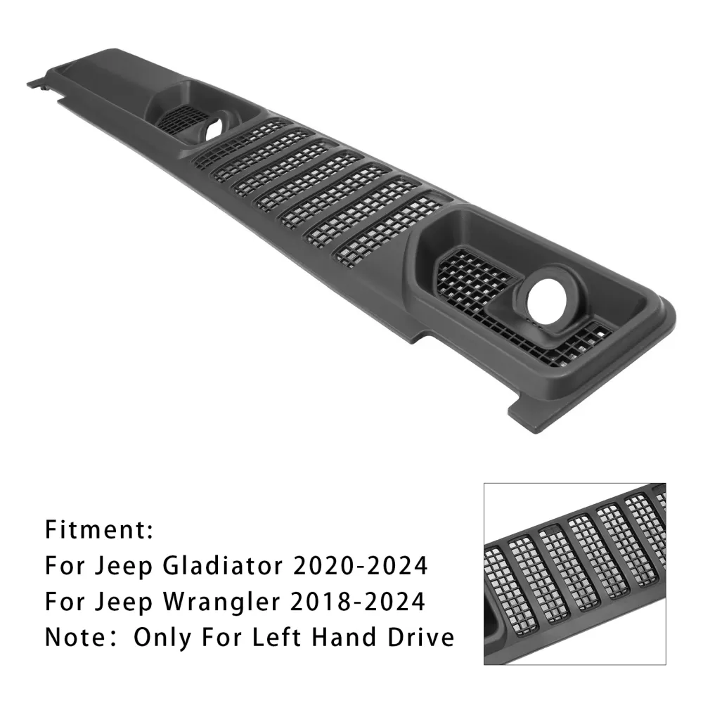 2018-2024 Jeep Wrangler JL/Gladiator Wiper Cowl Panel Grille 68307260AC