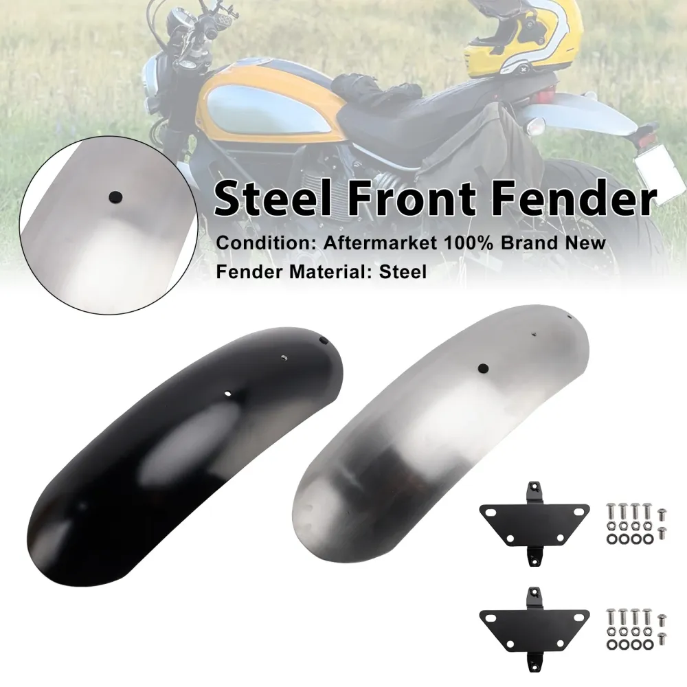 2018-2025 Ducati Scrambler 1100 ( PRO/Sport/Spezial/ Dark PRO/Sport PRO ) Steel Front Fender Mudguard Black