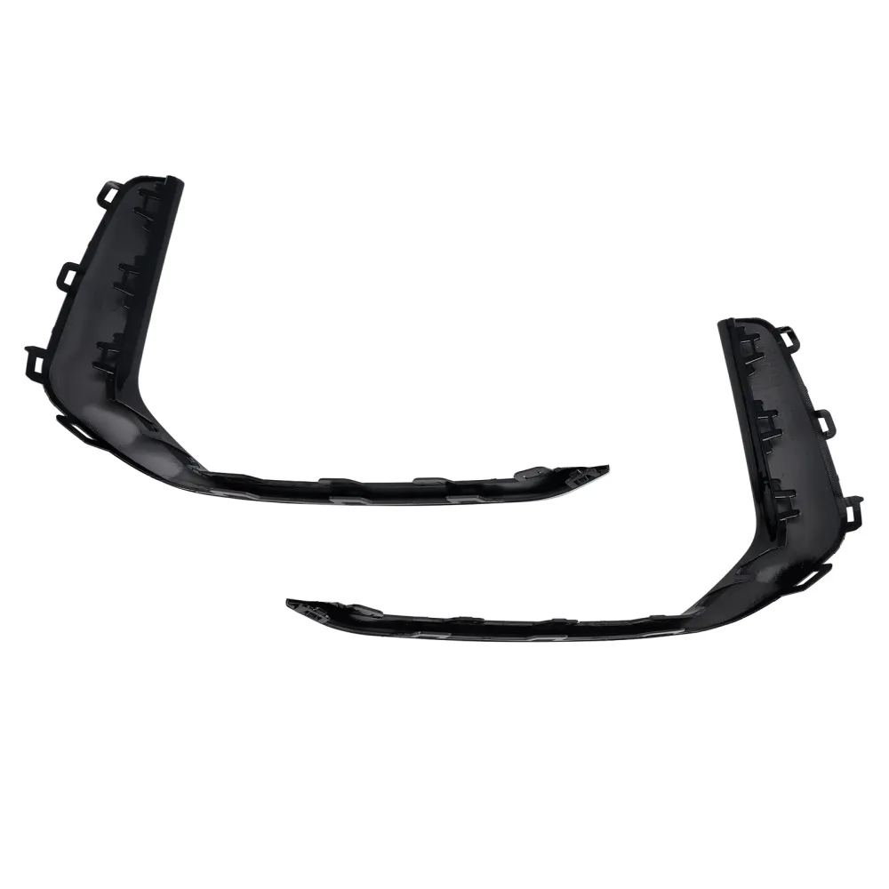 2019-2023 Audi A6 C8 S-Line S6 2PCS Front Tog Light Lamp Trim Black