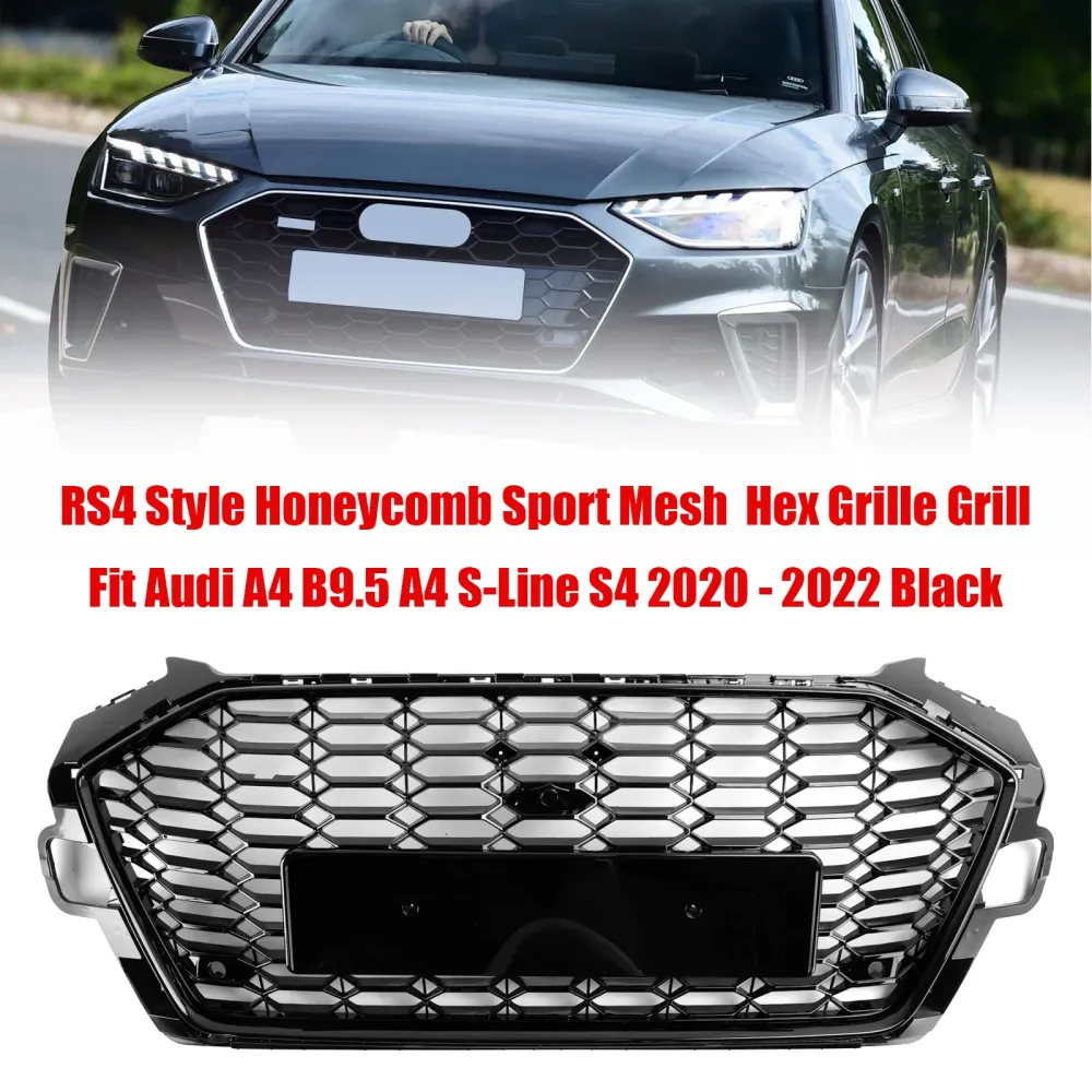 2020 2021 2022 Audi A4 B9.5 A4 S-Line S4 RS4-stil støtfangergrill foran Grill 8W0853651D