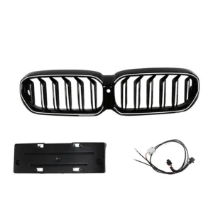 2021-2024 BMW 5-serie G30 G38 Dobbeltlaver Front Kidney Grille Gloss Black