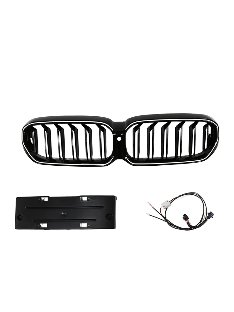 2021-2024 BMW 5-serie G30 G38 Dobbeltlaver Front Kidney Grille Gloss Black
