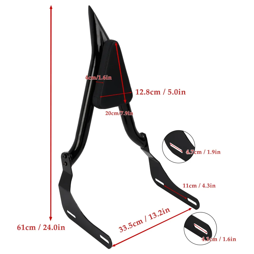 2021-2024 Honda CM1100 Passenger Sissy Bar-ryggstøtte