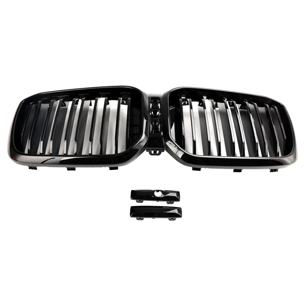2022 2023 BMW X3 X4 G01 G02 Glans Black Front Kidney Grill Grille