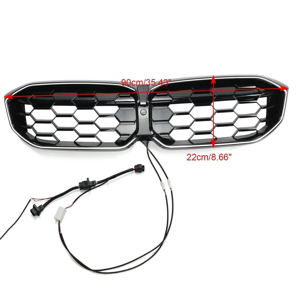 2023-2024 BMW 3-serie G20 G28 Diamond Gloss Black Front Kidney Grille Mesh