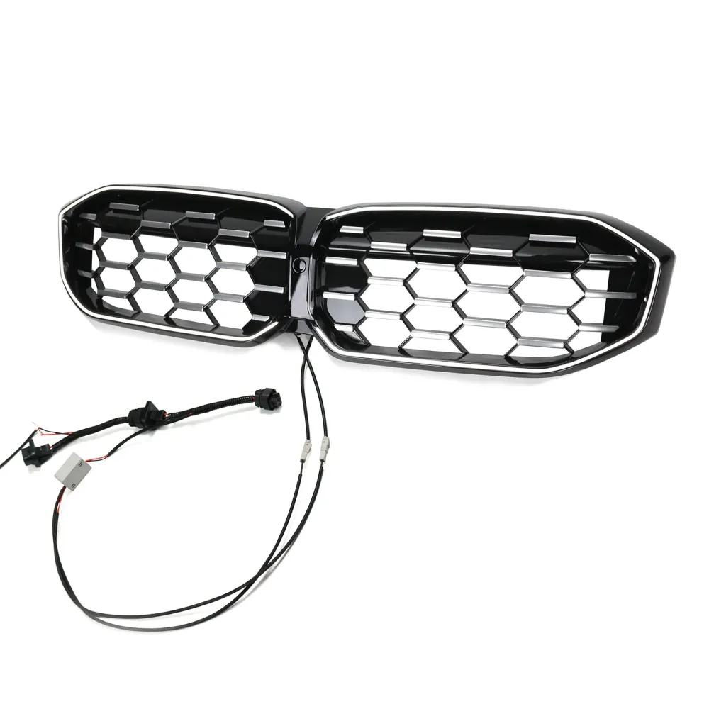 2023-2024 BMW 3-serie G20 G28 Diamond Black Silver Front Kidney Grille Mesh