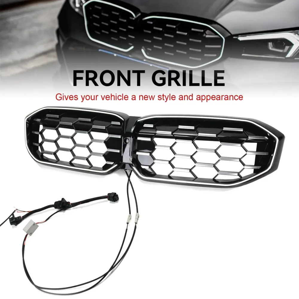 2023-2024 BMW 3-serie G20 G28 Diamond Black Silver Front Kidney Grille Mesh