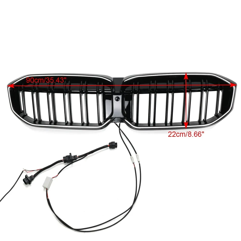 2023-2024 BMW 3-serie G20 G28 Front nyregitter Mesh Double Line Black