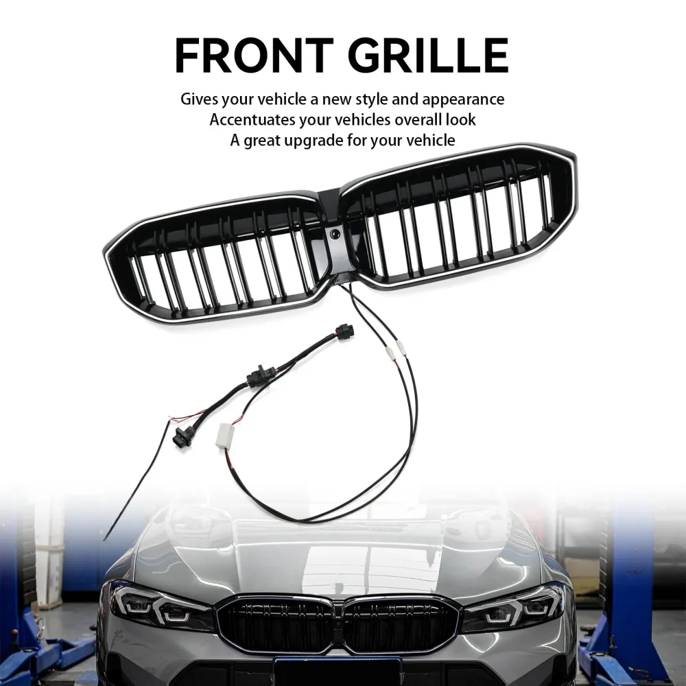 2023-2024 BMW 3-serie G20 G28 Front nyregitter Mesh Double Line Black