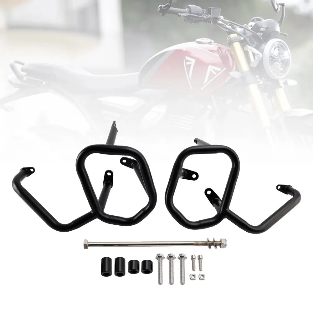 2024-2025 Triumph Speed 400 Motor Guard Frame Anti-Crash Bumper = Black