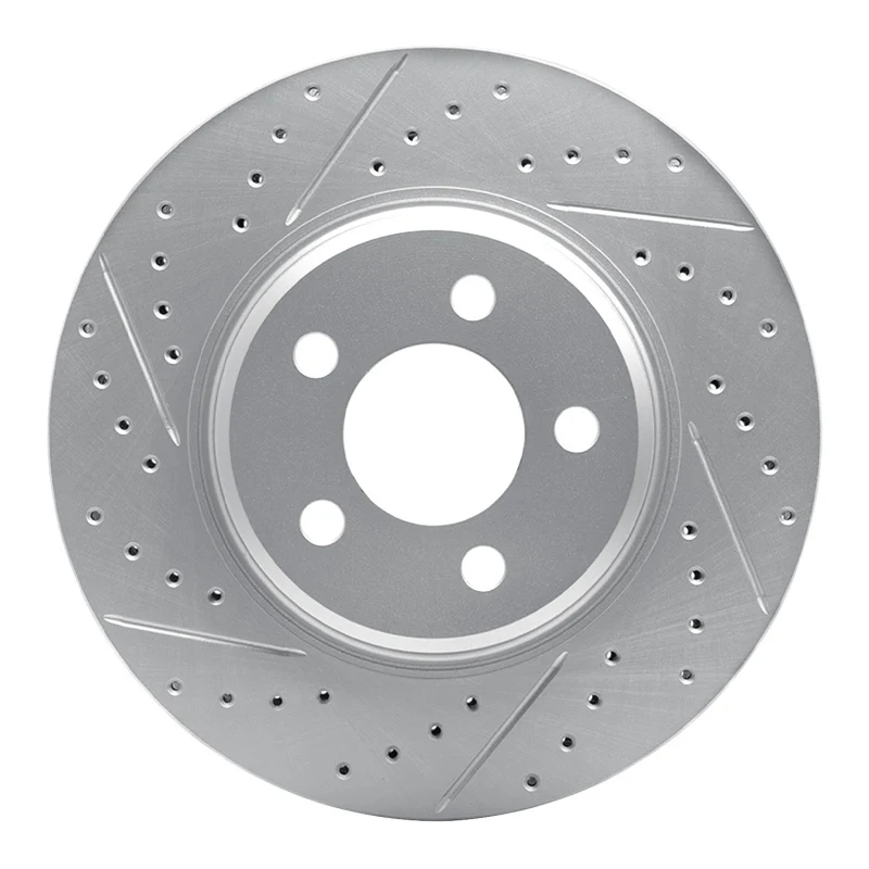 R1 22-23 Genesis G70 Front Left Drilled & Slotted Geo-Carbon Rotor