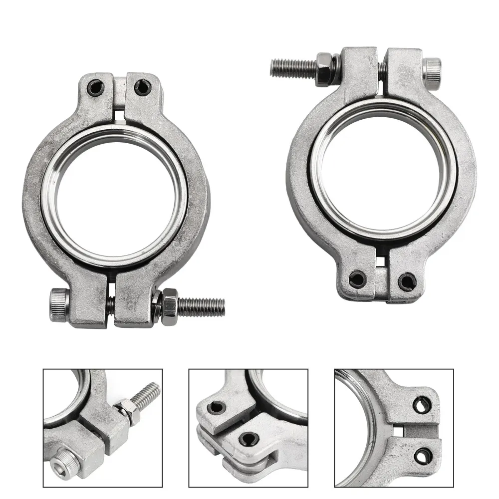 2pc Tial MV-S 38mm Wastegate V-Band Clamp Set Kit med skruer nøtter og tetninger generisk