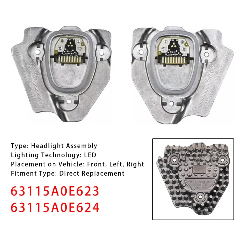 2PCS 63115A0E623+63115A0E624 LED -frontlys DRL enhetsmodul BMW x3 x4