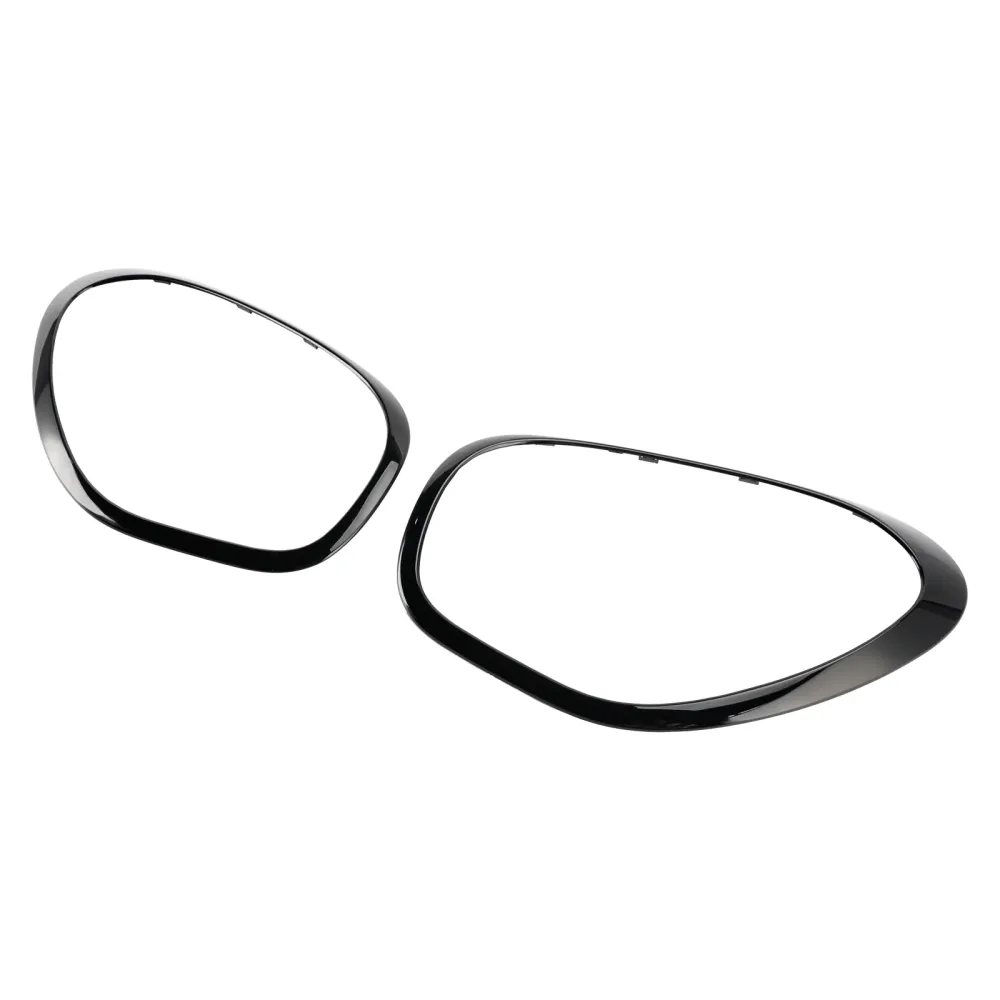 2pcs glans sorte frontlykter prydring Mini Cooper Countryman R60