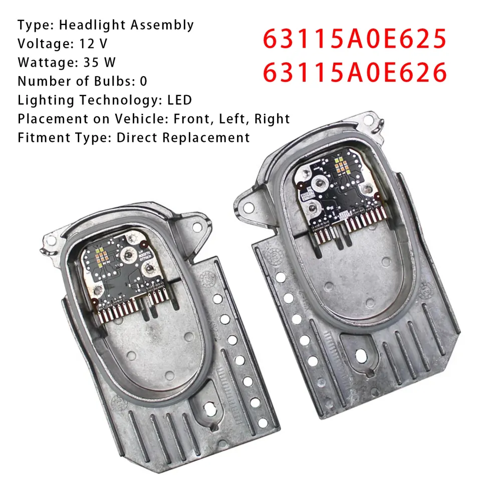 2PCS LED-frontlys DRL-kontroll 63115A0E625 63115A0E626 BMW X3 G01 G02 20-22