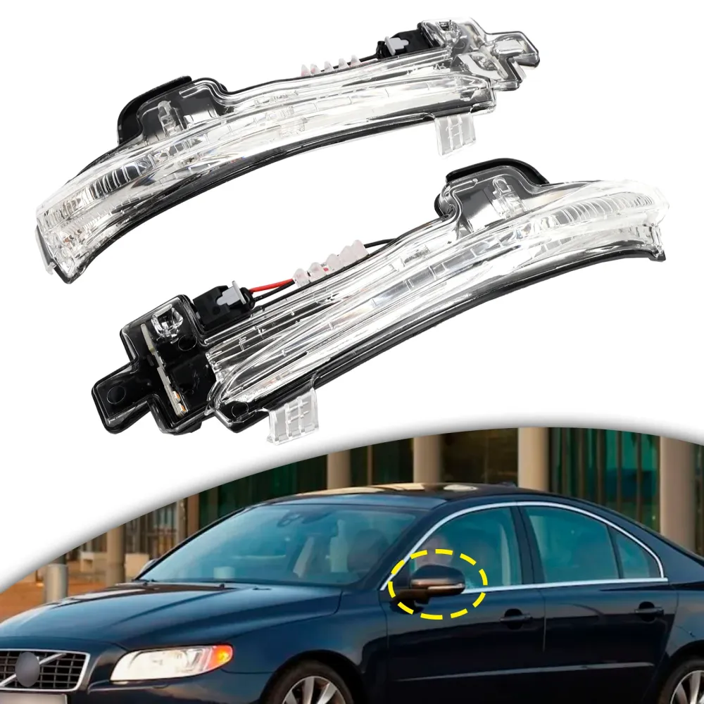 2PCS Wing Mirror LED -signalindikatorlys Volvo V40 S60 S80 V60 V70