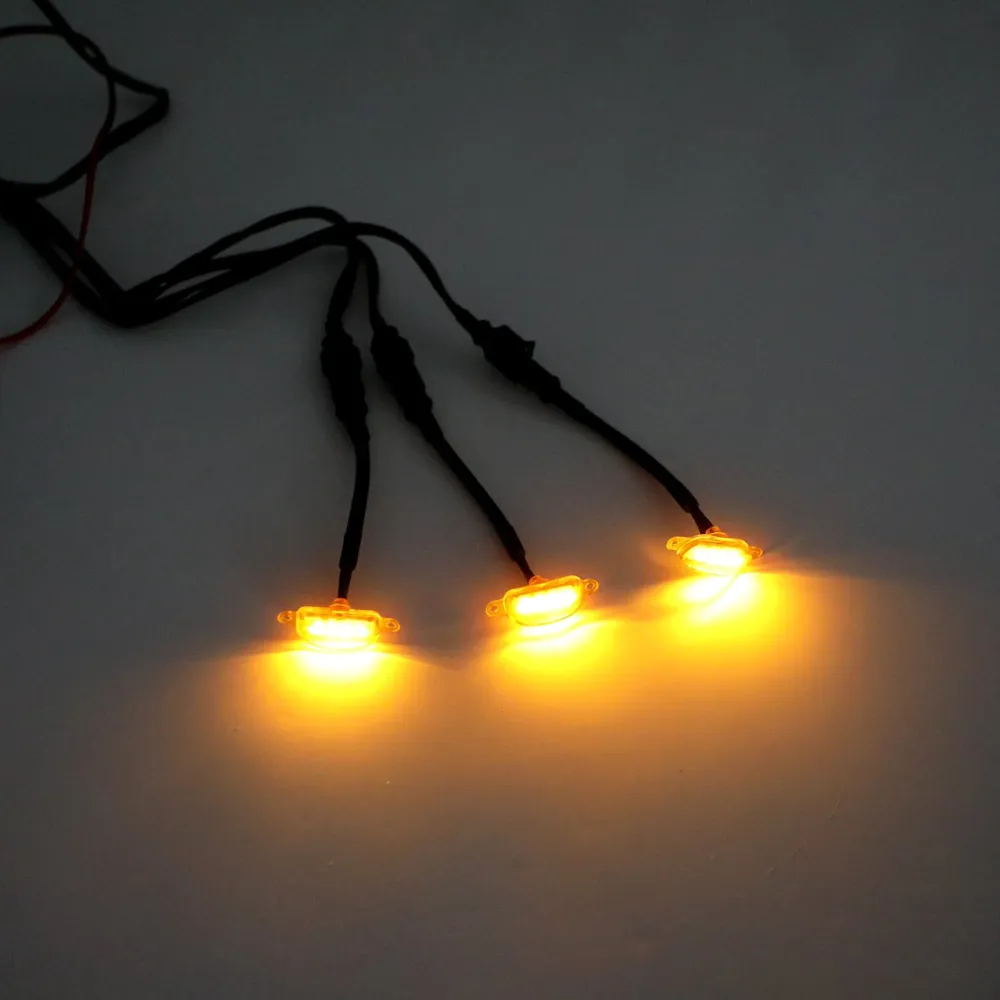 3pcs Amber Lens Amber Lamp Lamp Raptor Front Grille Running Light Fit Ford F-150 Generisk