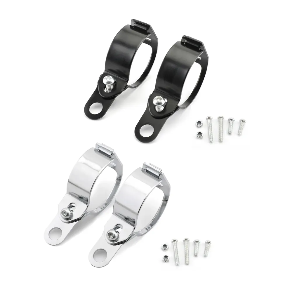 41-51mm front blinklys lysbrakettholder gaffelstang Montering Klemmeholderen svart/krom generisk