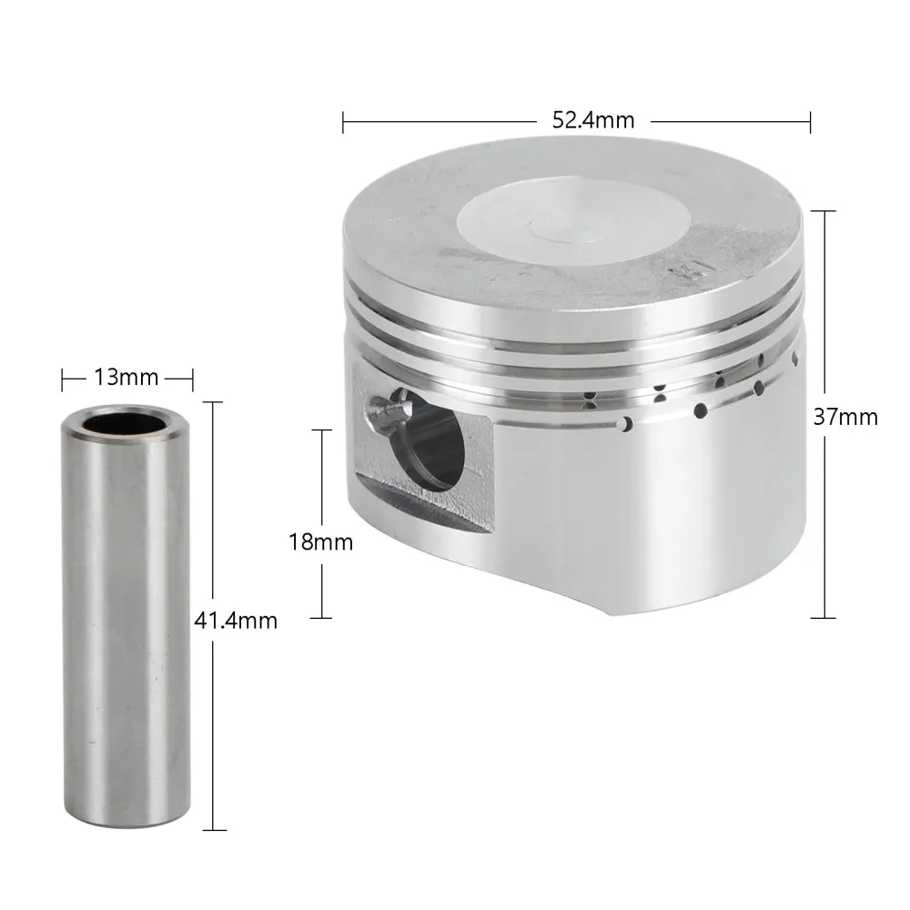 52,4 mm 13mm pinne stempelpakningssett Lifan 110cc 125cc motor pit løype skitt sykkel generisk