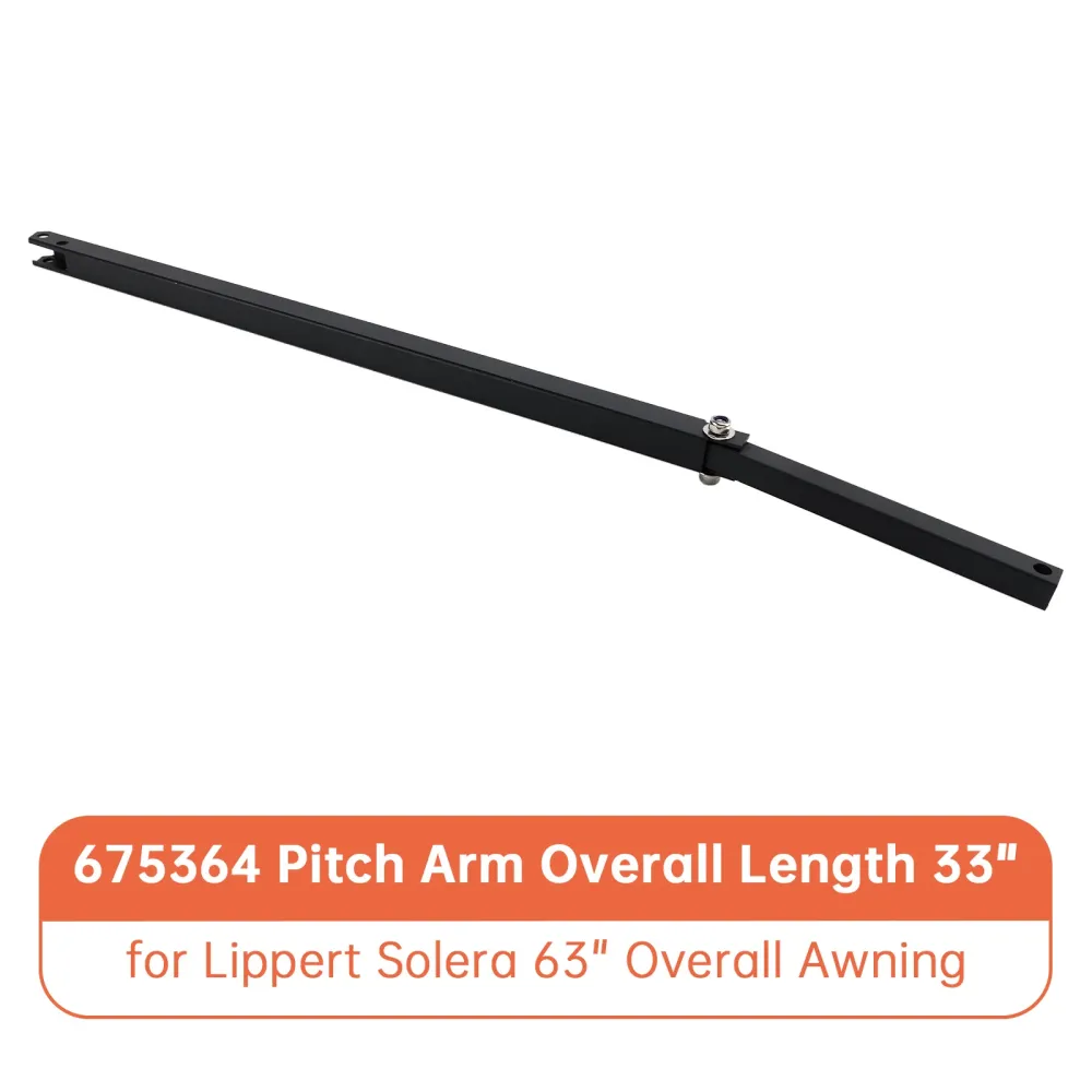 675364 Pitch Arm Overall Length 33" Lippert Solera 63" Overall Awning