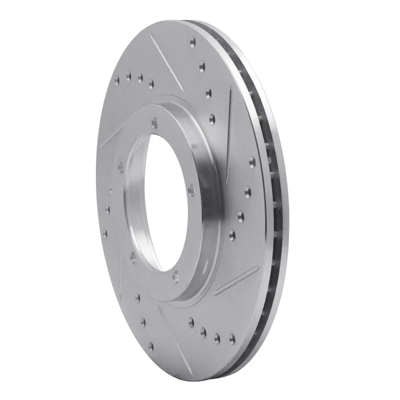 R1 67-88 Porsche 911 Front Right Drilled & Slotted Silver Brake Rotor