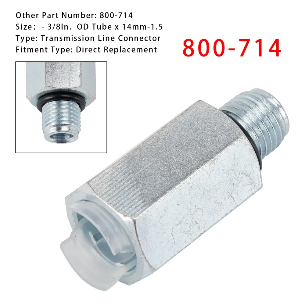 800-714 Overføringslinjekontakt - 3/8in. OD Tube x 14mm-1.5 1 stk