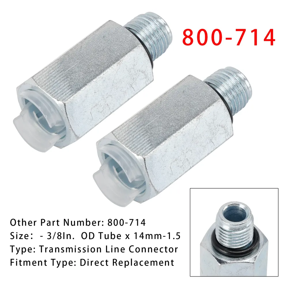 800-714 Overføringslinjekontakt - 3/8in. OD Tube x 14mm-1.5 2 stk
