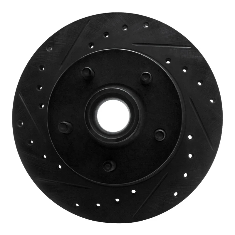 R1 83-94 Ford Ranger (USA/Canada) Front Left Drilled & Slotted Black Brake Rotor