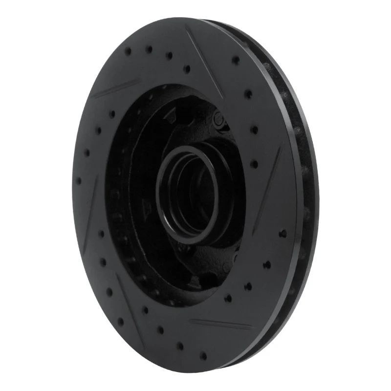 R1 83-94 Ford Ranger (USA/Canada) Front Left Drilled & Slotted Black Brake Rotor