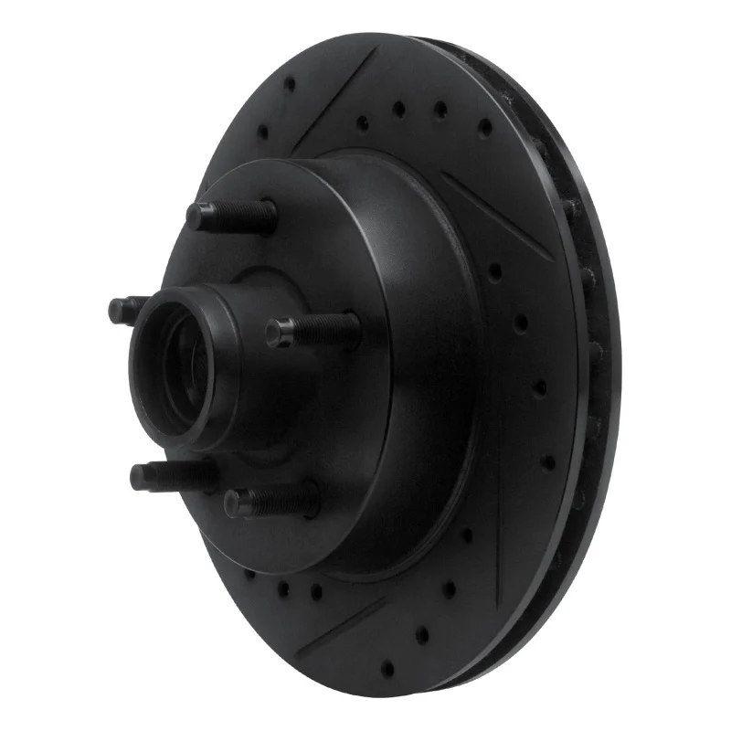 R1 83-94 Ford Ranger (USA/Canada) Front Left Drilled & Slotted Black Brake Rotor