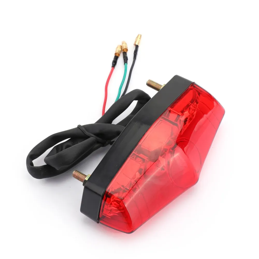 ABS Motorsykkel LED Rød 12V Bremsestopp Running baklys Lampe Universal