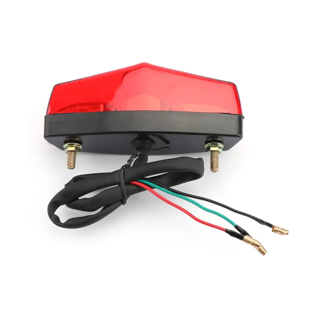 ABS Motorsykkel LED Rød 12V Bremsestopp Running baklys Lampe Universal