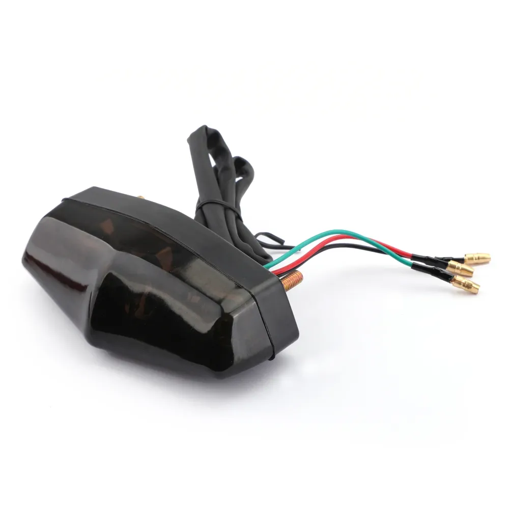 ABS Motorsykkel LED Røyk 12V Bremsestopp Running baklys Lampe Universell generisk
