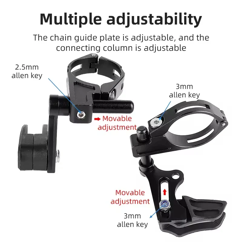 Adjustable Bicycle Chain Guide and Stabilizer MTB/Road Bike, Aluminum Alloy