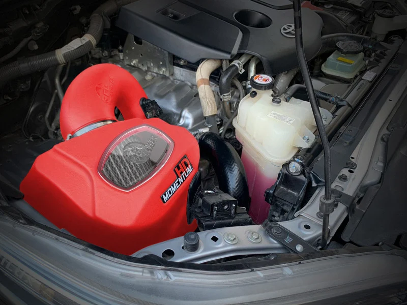 aFe 15-25 Toyota Hilux L4-2.4/2.8L (td) Momentum HD Cold Air Intake System Red w/ Pro DRY S Filter