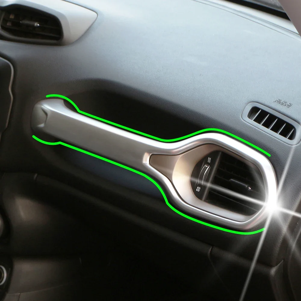 Air Vent Handle Cover Trim Stickers ABS Chrome Jeep Renegade Interior Decor Durable Finish