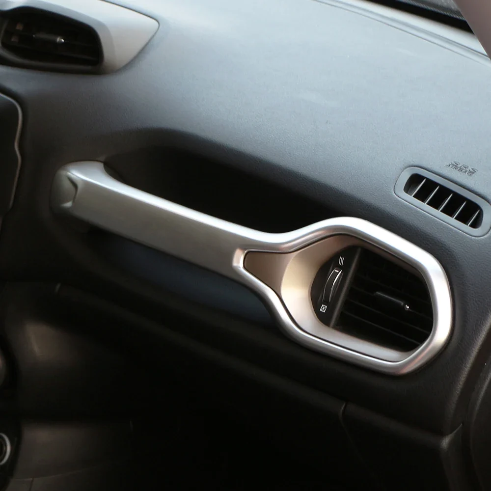 Air Vent Handle Cover Trim Stickers ABS Chrome Jeep Renegade Interior Decor Durable Finish