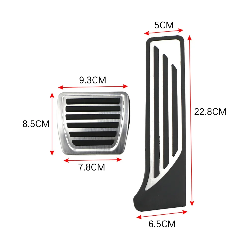 Alfa Romeo Giulia Pedal Pads Cover, Stainless Steel and Rubber, Auto Foot Pedals