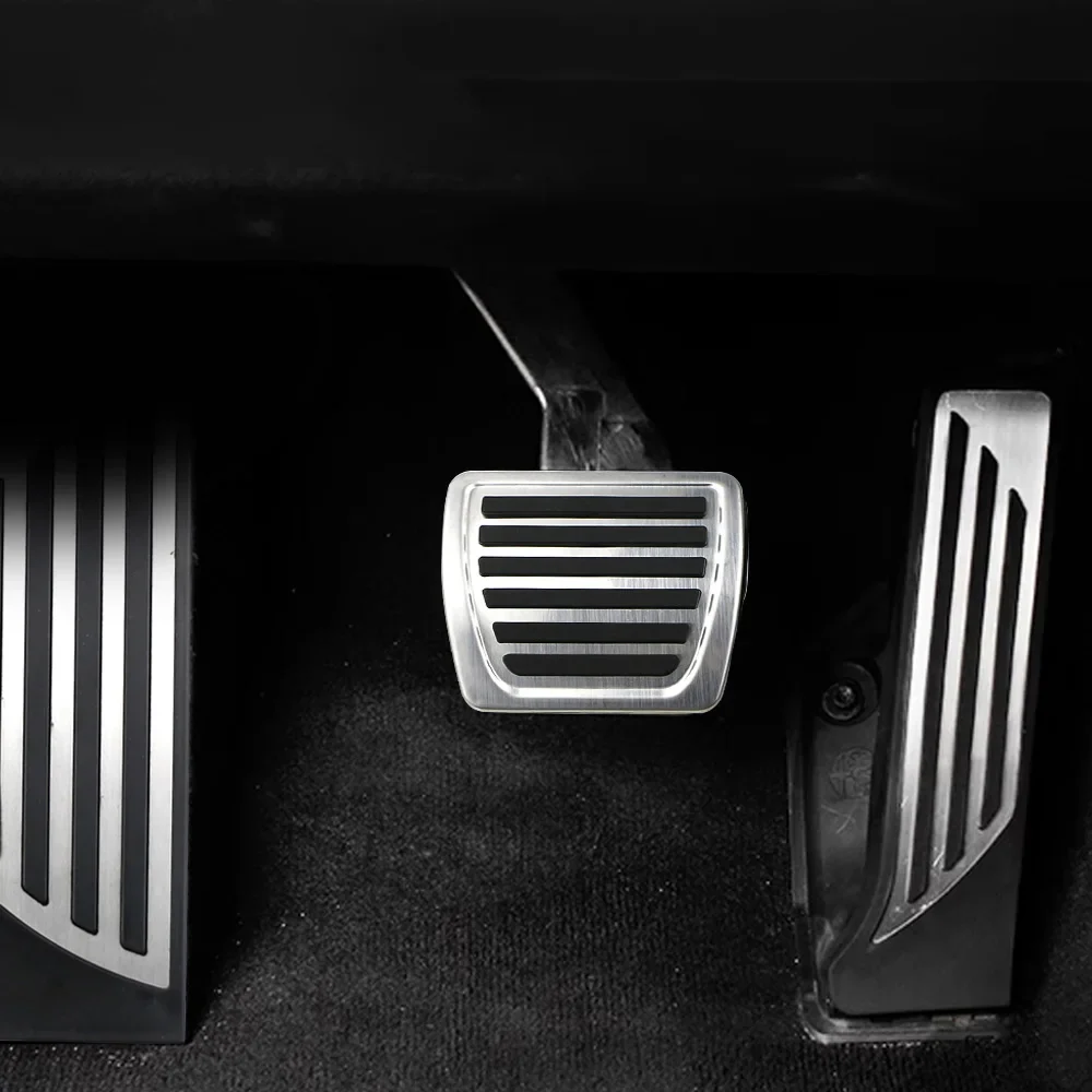 Alfa Romeo Giulia Pedal Pads Cover, Stainless Steel and Rubber, Auto Foot Pedals