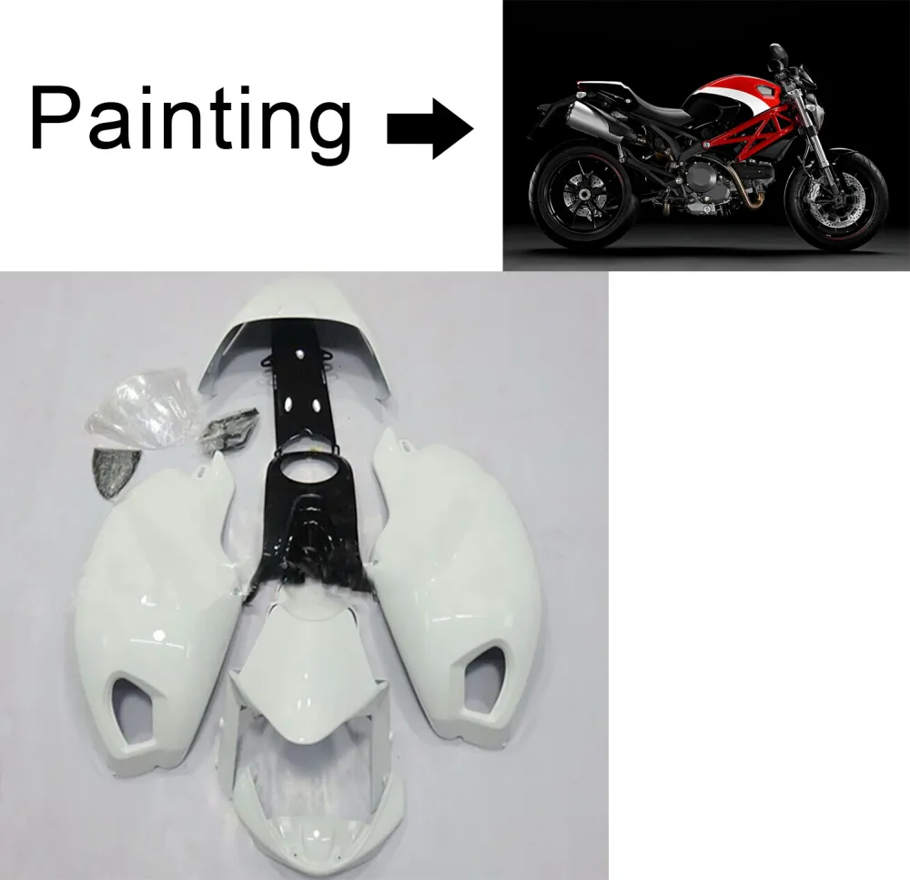 Alle årene Ducati Monster 696 796 1100 S Evo Fairing Kit karosseri